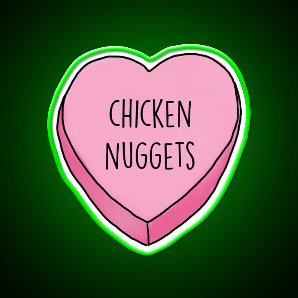 Love Nuggs Fast Food Led Neon Sign For Burger Place Rgb Color - Shineneon