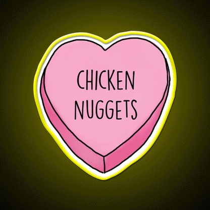 Love Nuggs Fast Food Led Neon Sign For Burger Place Rgb Color