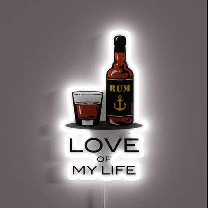 Love Of My Life Alcohol Rgb Led Neon Sign - Custom LED neon sign front view