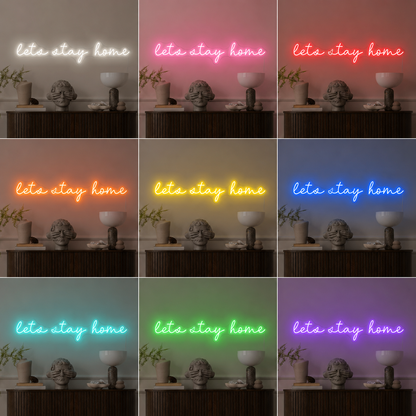 Love Script Bedroom LED Neon Sign Home Art Home Neon Art color grid
