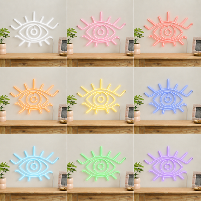 Love Script Bedroom White LED Neon Sign color grid