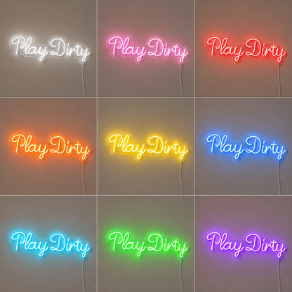 Love Script Room Decor LED Neon Sign Home Art color grid