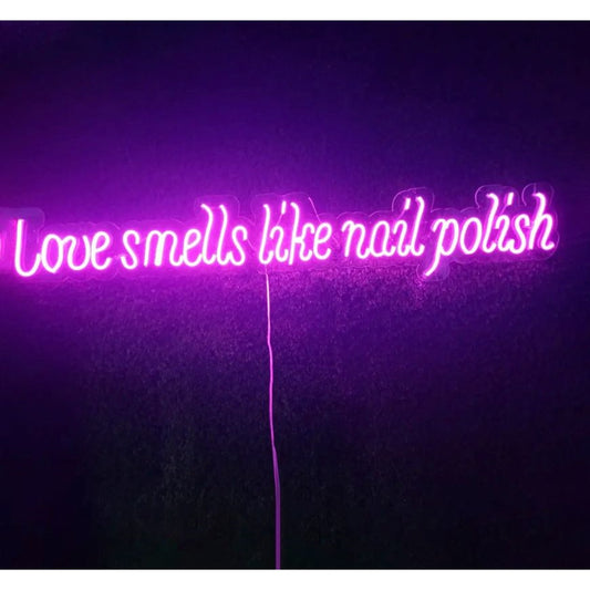 Love Smells Like Nail Polish Led Sign Business Neon Sign