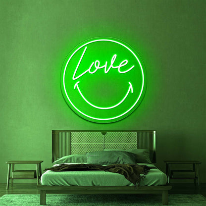 Love Smile Face Artistic Neon Signs Wall Art Led Signs - Shineneon