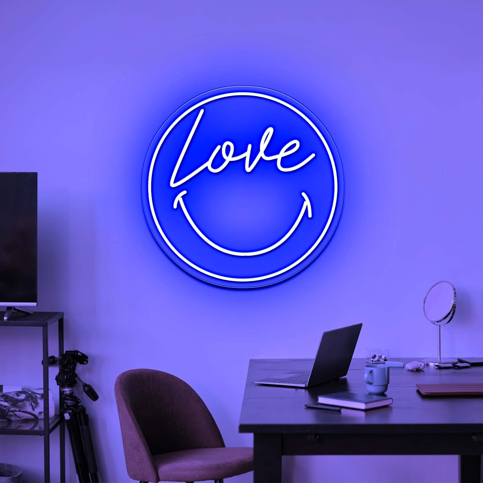 Love Smile Face Artistic Neon Signs Wall Art Led Signs - Shineneon