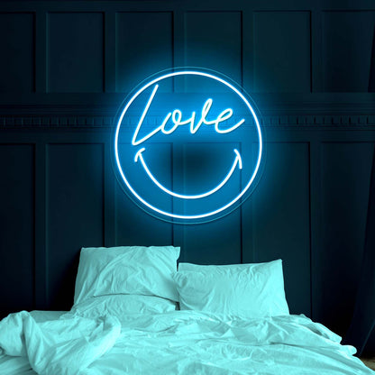 Love Smile Face Artistic Neon Signs Wall Art Led Signs - Shineneon