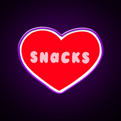 Love Snacks Snack Food Led Neon Sign Rgb Color - Shineneon