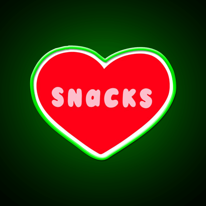 Love Snacks Snack Food Led Neon Sign Rgb Color - Shineneon