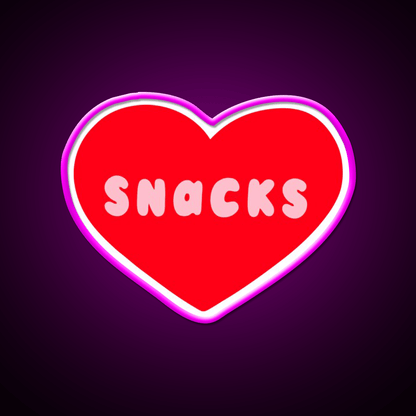 Love Snacks Snack Food Led Neon Sign Rgb Color - Shineneon