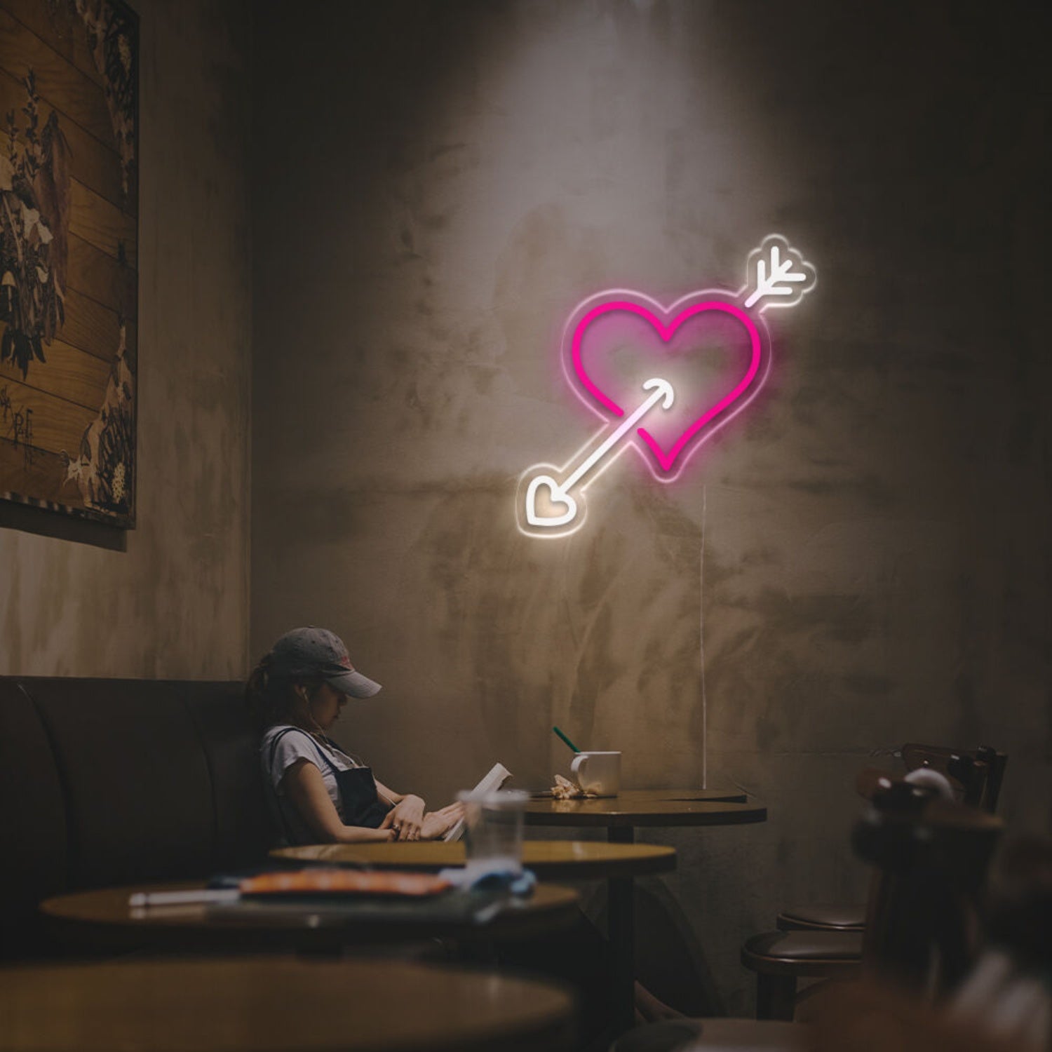 Love Story Arrow Through The Heart Led Neon Sign | Shineneon