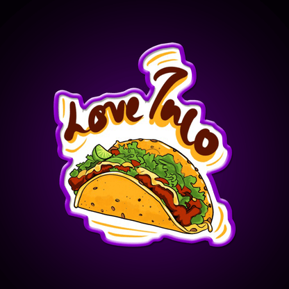 Love Taco Led Neon Sign Mexican Food Sign Rgb Color - Shineneon