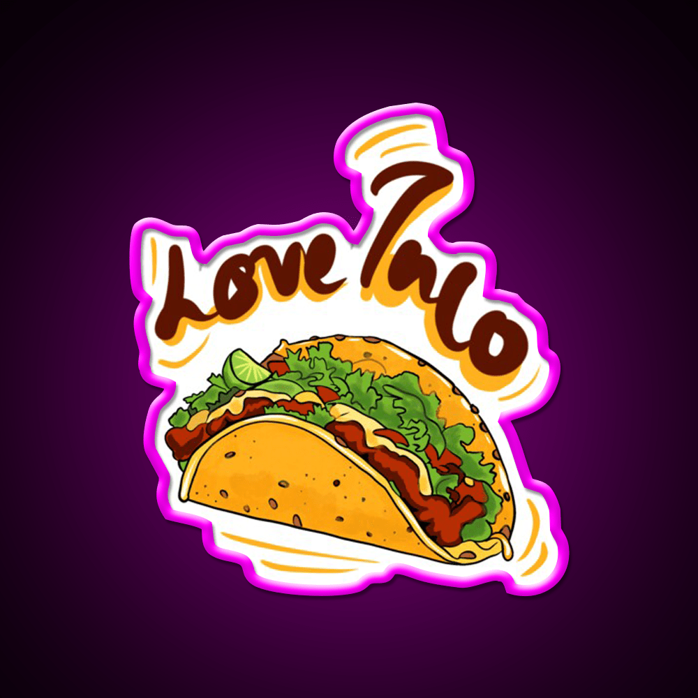 Love Taco Led Neon Sign Mexican Food Sign Rgb Color - Shineneon