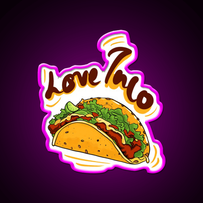 Love Taco Led Neon Sign Mexican Food Sign Rgb Color - Shineneon