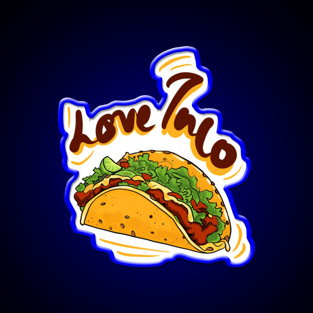 Love Taco Led Neon Sign Mexican Food Sign Rgb Color - Shineneon