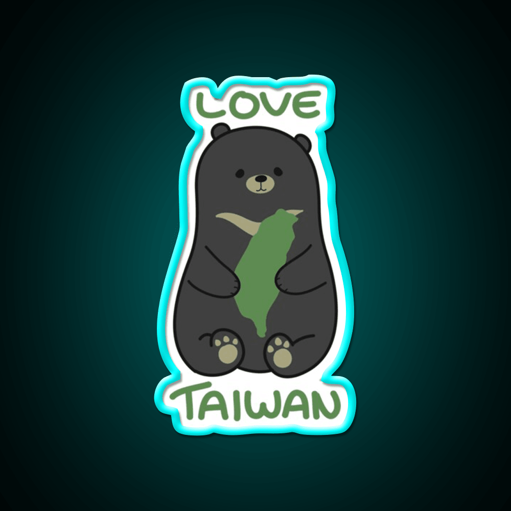Love Taiwan Bear Led Neon Sign Chinese Food Rgb Color - Shineneon