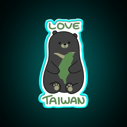 Love Taiwan Bear Led Neon Sign Chinese Food Rgb Color - Shineneon