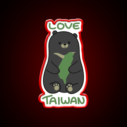 Love Taiwan Bear Led Neon Sign Chinese Food Rgb Color - Shineneon