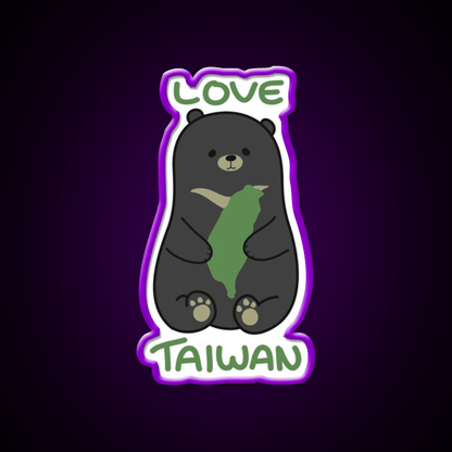 Love Taiwan Bear Led Neon Sign Chinese Food Rgb Color - Shineneon