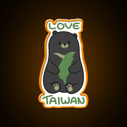 Love Taiwan Bear Led Neon Sign Chinese Food Rgb Color - Shineneon