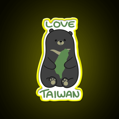 Love Taiwan Bear Led Neon Sign Chinese Food Rgb Color - Shineneon