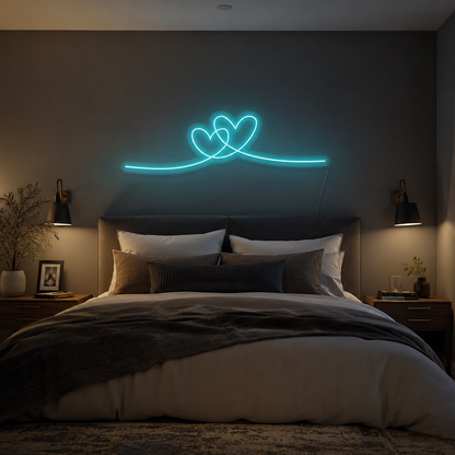 Love Wall Decor Bedroom LED Neon Sign - 03 Real Lifestyle Scene