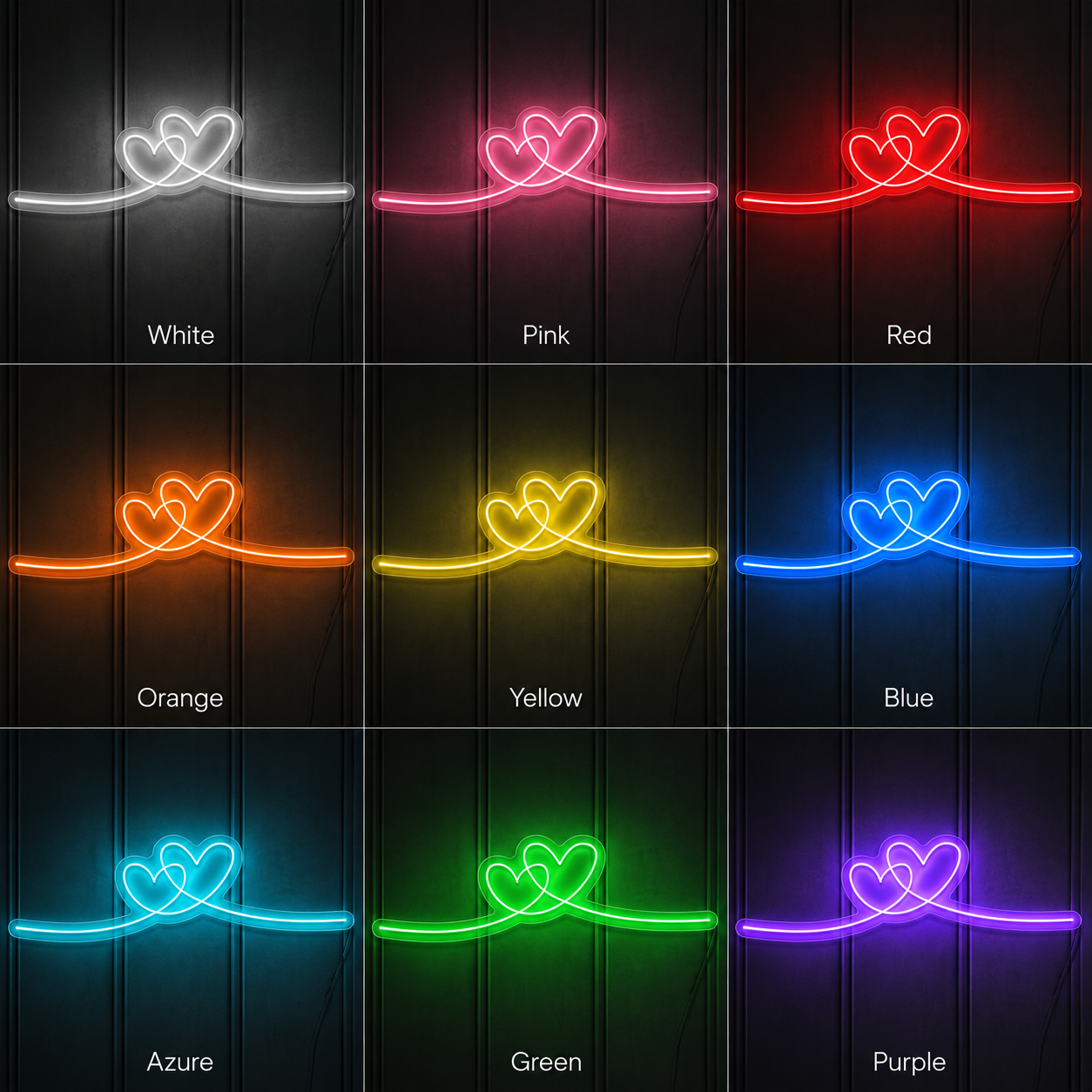 Love Wall Decor Bedroom LED Neon Sign - 05 Color Grid