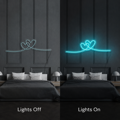 Love Wall Decor Bedroom LED Neon Sign - 06 Day Night Comparison