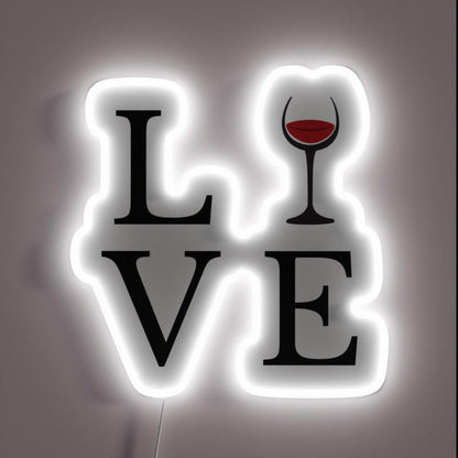 Love Wine Rgb Led Neon Sign - Custom LED neon sign front view