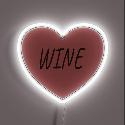 Love Wine Rgb Led Neon Sign Bar Decor - Custom LED neon sign front view