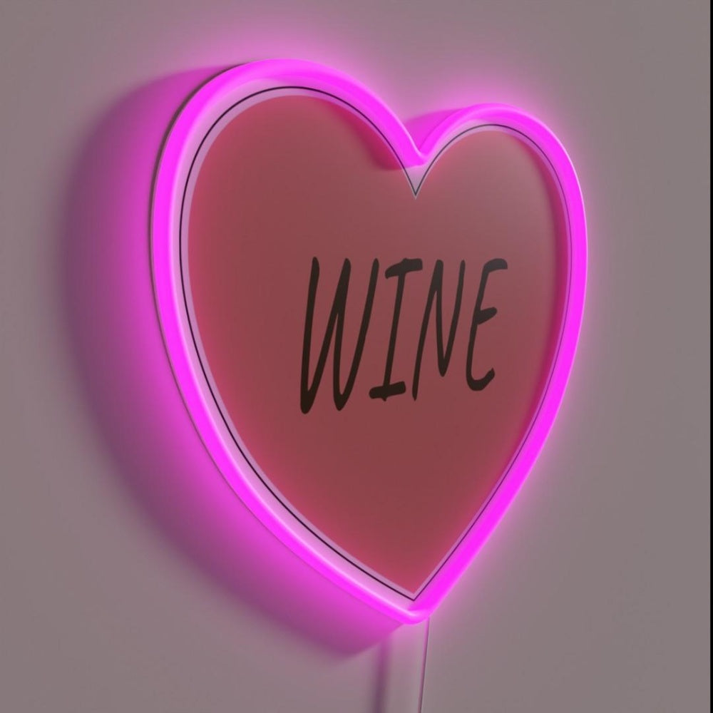 Love Wine Rgb Led Neon Sign Bar Decor - LED neon sign close-up detail