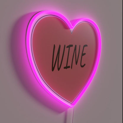 Love Wine Rgb Led Neon Sign Bar Decor - LED neon sign close-up detail