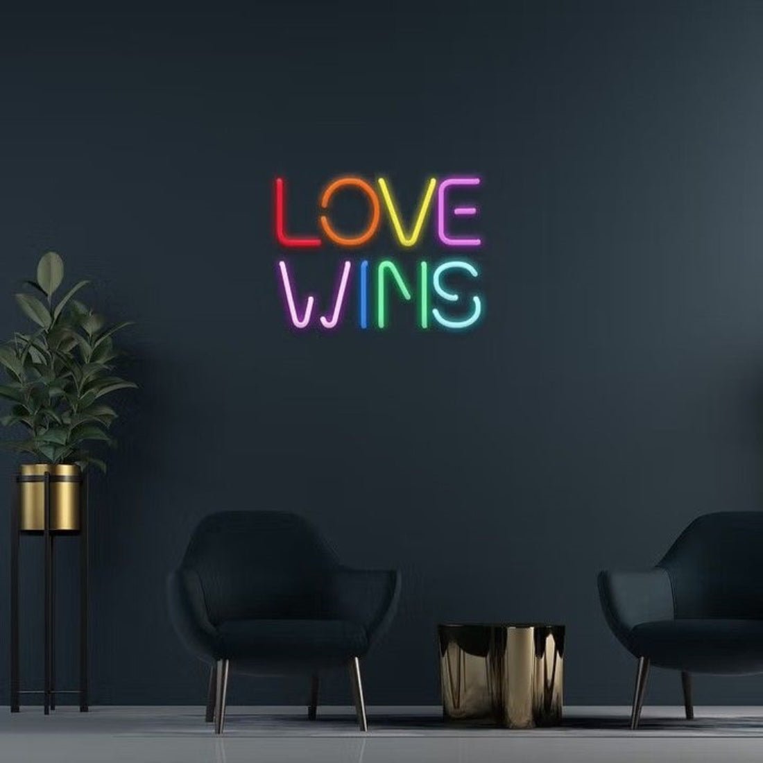 Love Wins Rainbow Led Sign Business Neon Sign - Shineneon