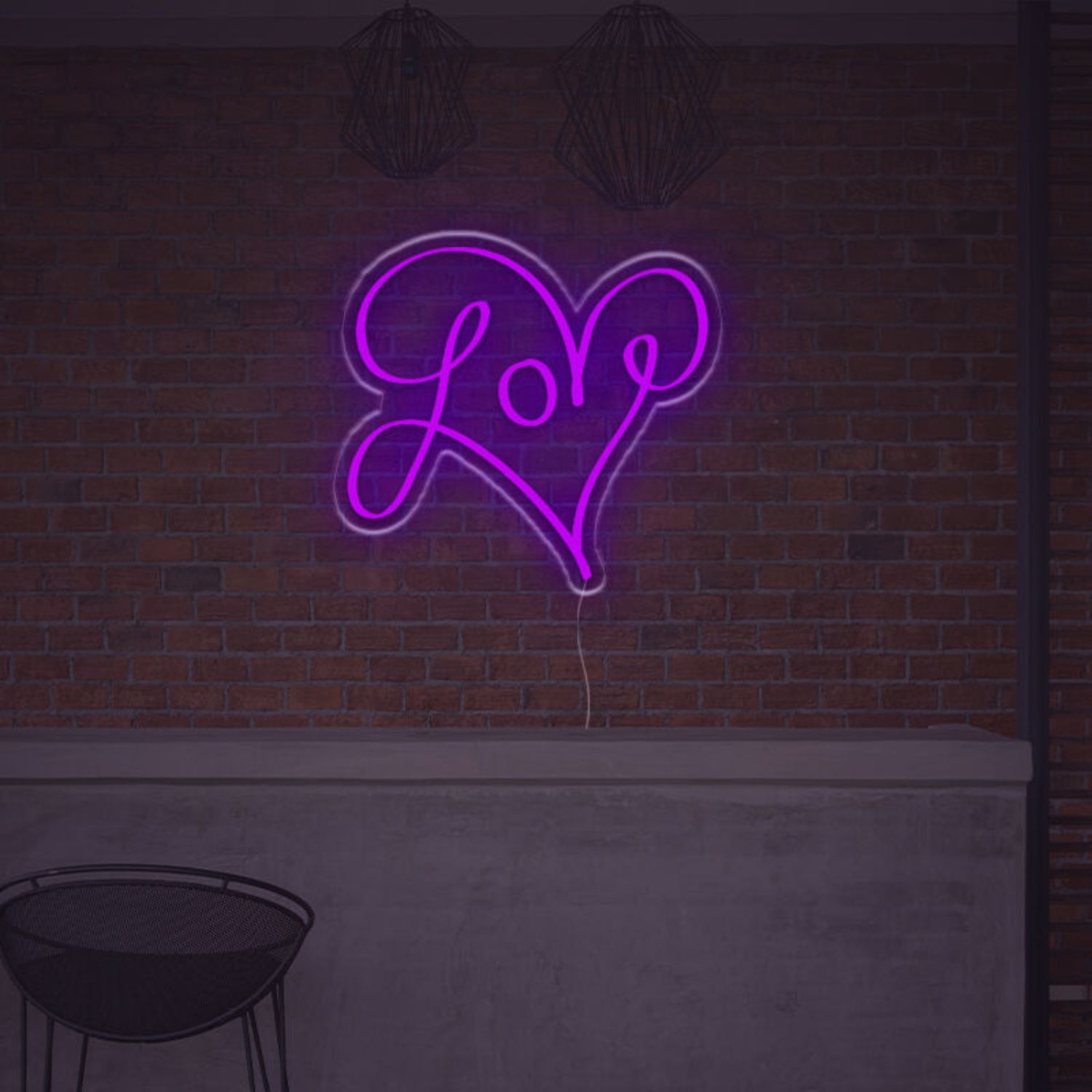 Love With Lovely Heart Led Neon Sign | Shineneon