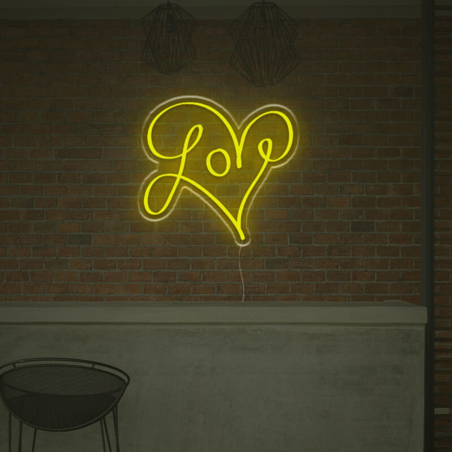 Love With Lovely Heart Led Neon Sign | Shineneon