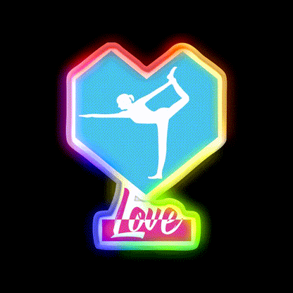 Love Yoga Led Neon Sign For Wellness Space Rgb Color