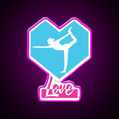 Love Yoga Led Neon Sign For Wellness Space Rgb Color