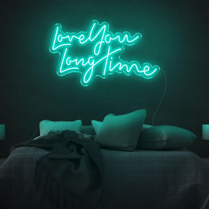 Love You Long Time Green Led Neon Sign Romantic Bedroom Wall Decor | Shineneon
