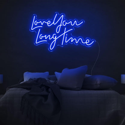 Love You Long Time Green Led Neon Sign Romantic Bedroom Wall Decor | Shineneon
