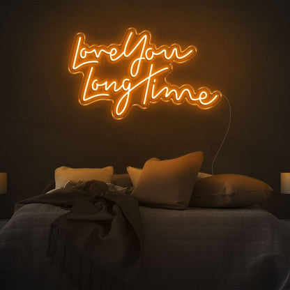 Love You Long Time Green Led Neon Sign Romantic Bedroom Wall Decor | Shineneon