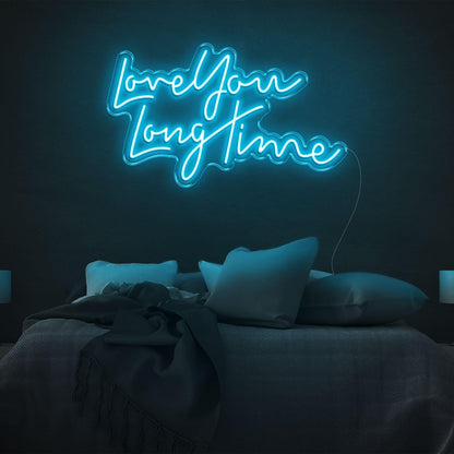 Love You Long Time Green Led Neon Sign Romantic Bedroom Wall Decor | Shineneon