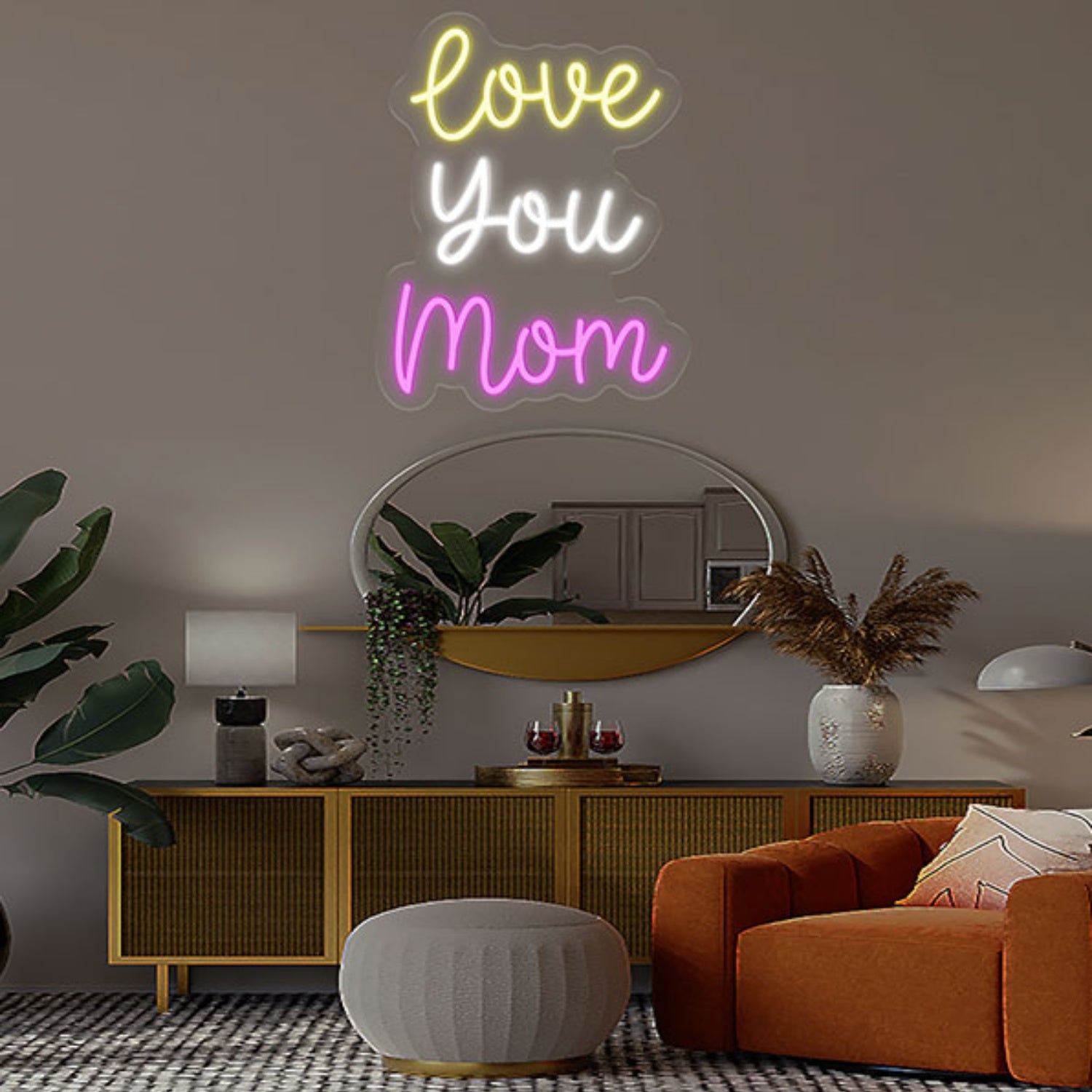 Love You Mom Neon Sign Wall Art Decor | Shineneon
