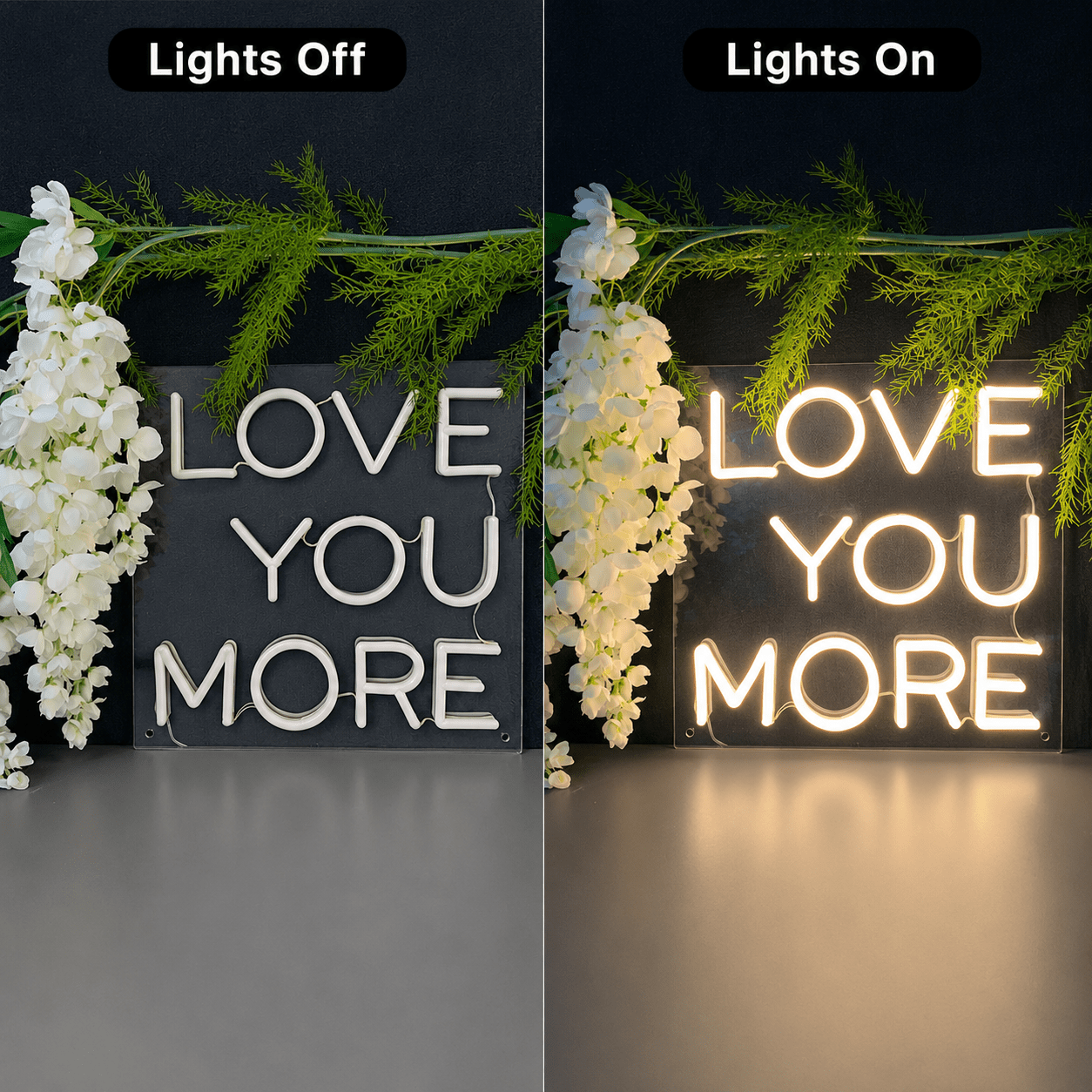 Love You More LED Neon Sign Bedroom Wall Art - Shineneon