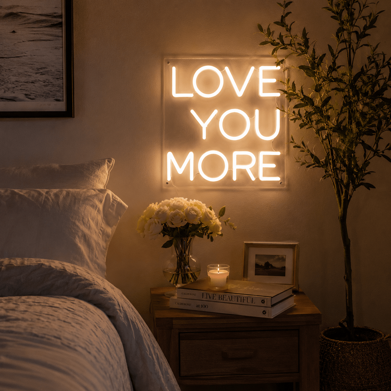 Love You More LED Neon Sign Bedroom Wall Art - Shineneon