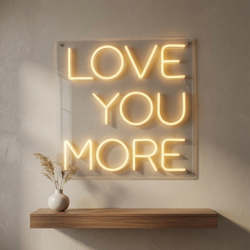 Love You More LED Neon Sign Wall Art - Shineneon