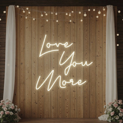 Love You More Room Wall Light LED Neon Sign - Shineneon