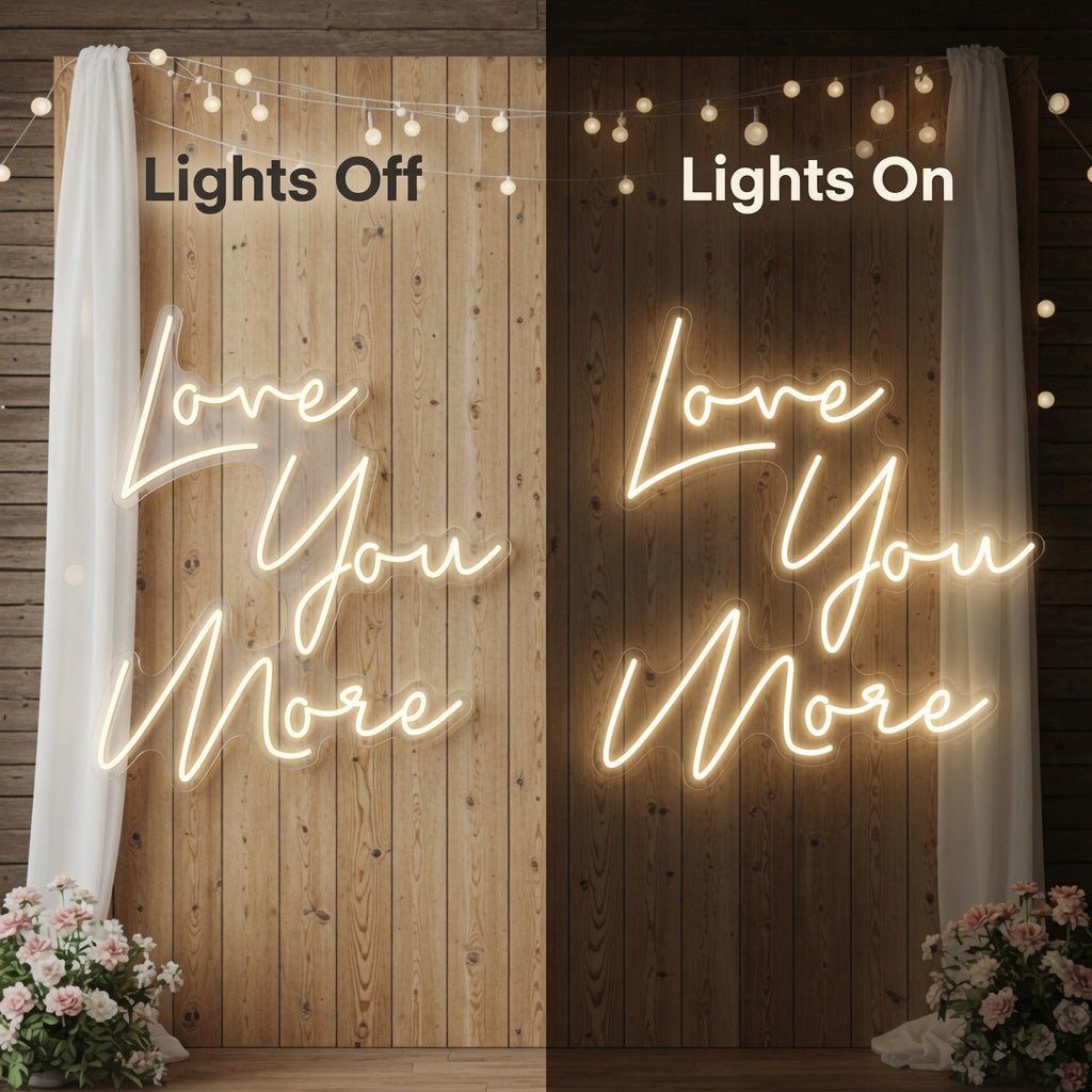 Love You More Room Wall Light LED Neon Sign - Shineneon