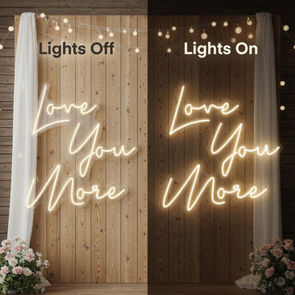 Love You More Room Wall Light LED Neon Sign - Shineneon