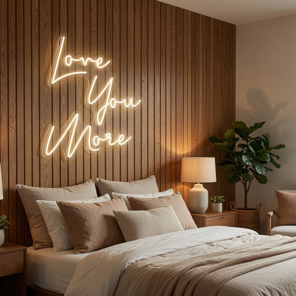 Love You More Room Wall Light LED Neon Sign - Shineneon