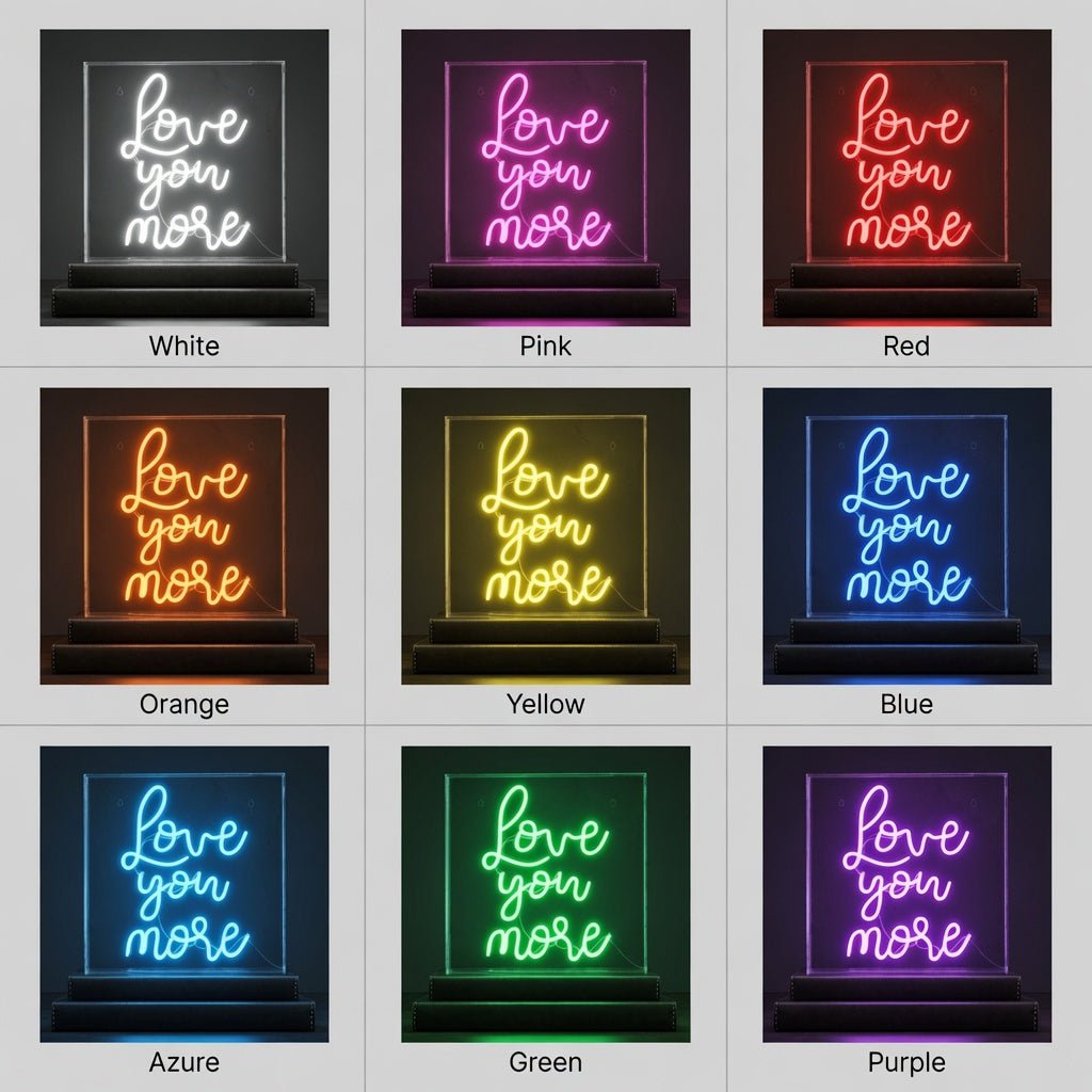 Love You More Text Wall Decor LED Neon Sign - Shineneon