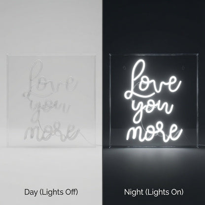 Love You More Text Wall Decor LED Neon Sign - Shineneon